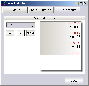 Sum of durations mode