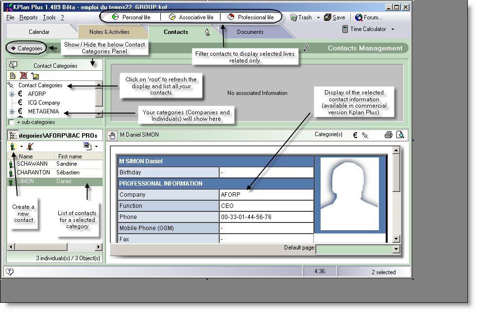 Explanations of Contact Management