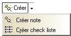 Menu creation notes et cheklistes