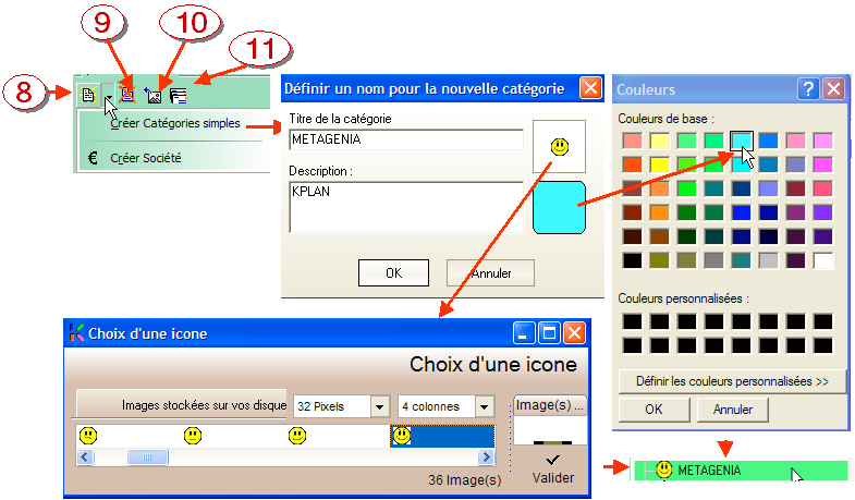 bouton de l'arbre de classifications