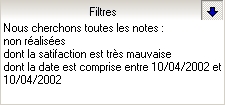 Description du filtre