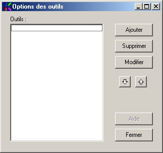 Ajout d'outils personnels