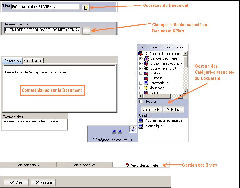 Fenetre nouveau document commenté