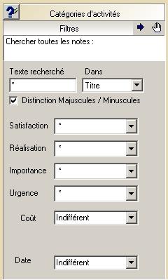 Critère de filtrage