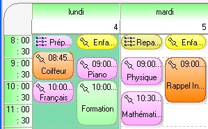 Vue hebdomadaire de Kplan PLUS